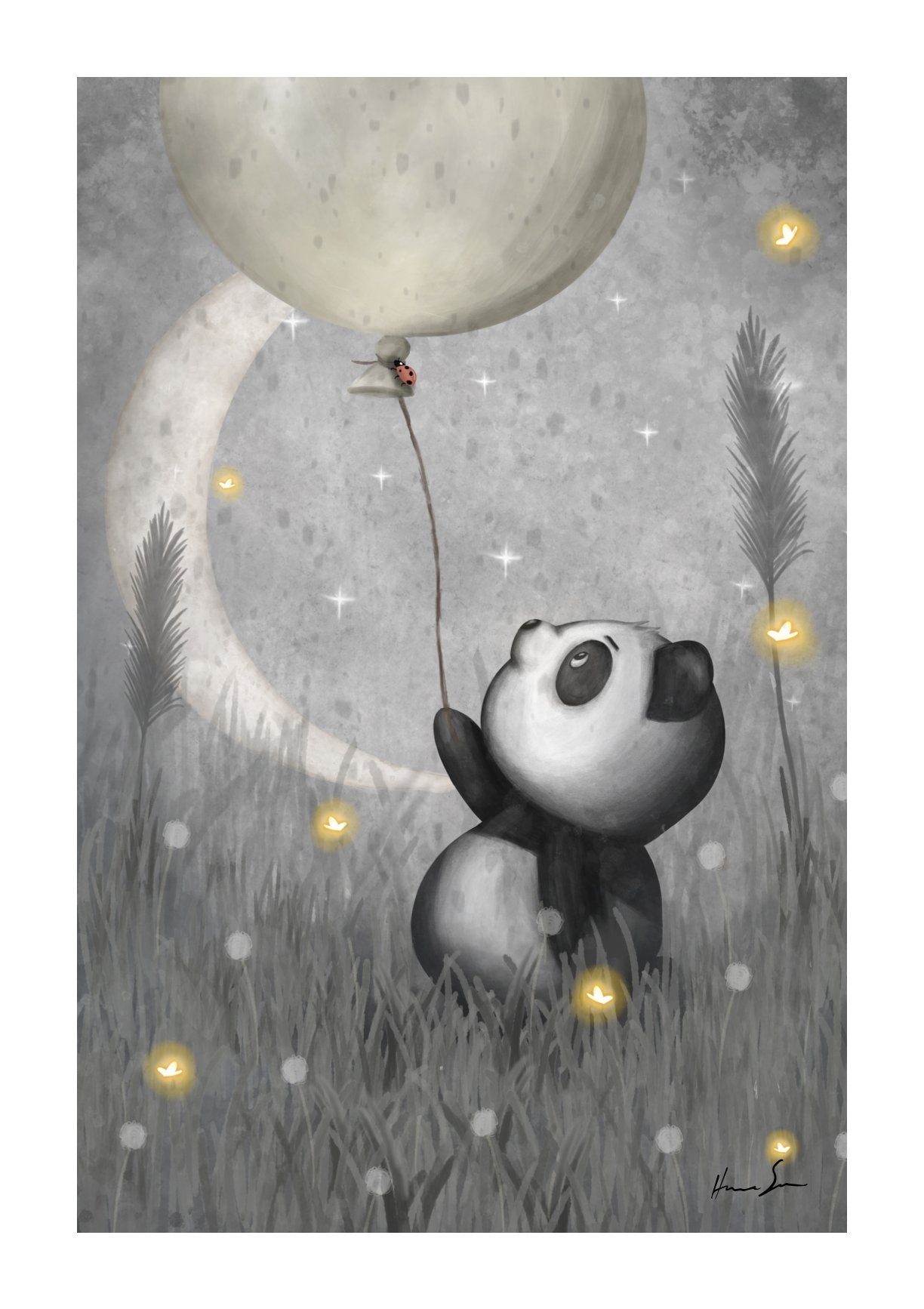 Panda med ballong