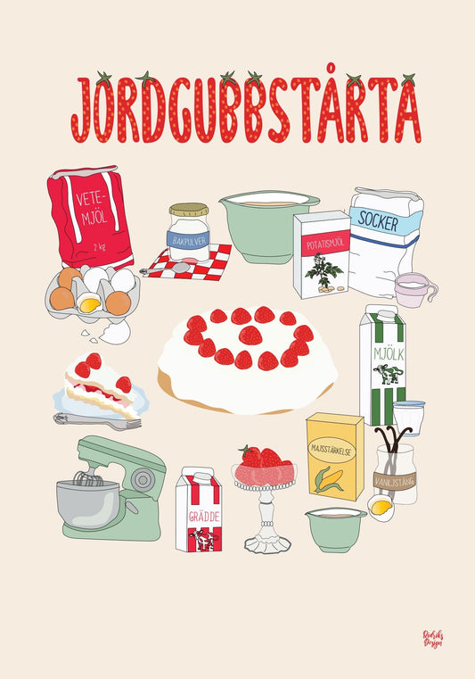 Recept jordgubbstårta poster