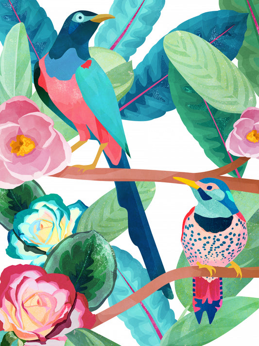 Birds of Spring Poster och Canvastavla