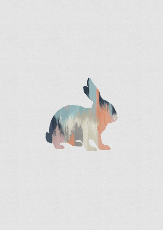 Pastel Rabbit Poster och Canvastavla