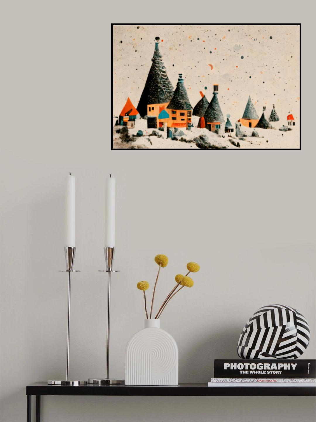 Fairy Village Poster och Canvastavla