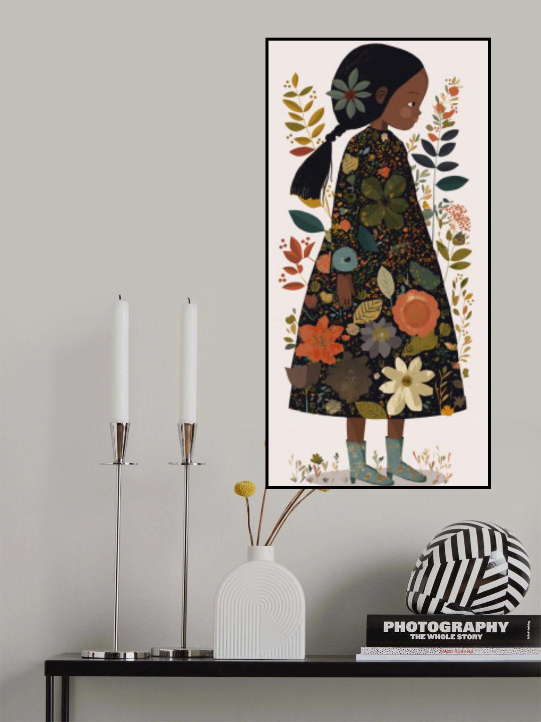 Little Flower Girl Poster och Canvastavla