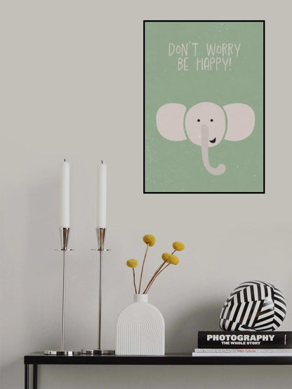 Elephant nursery print Poster och Canvastavla