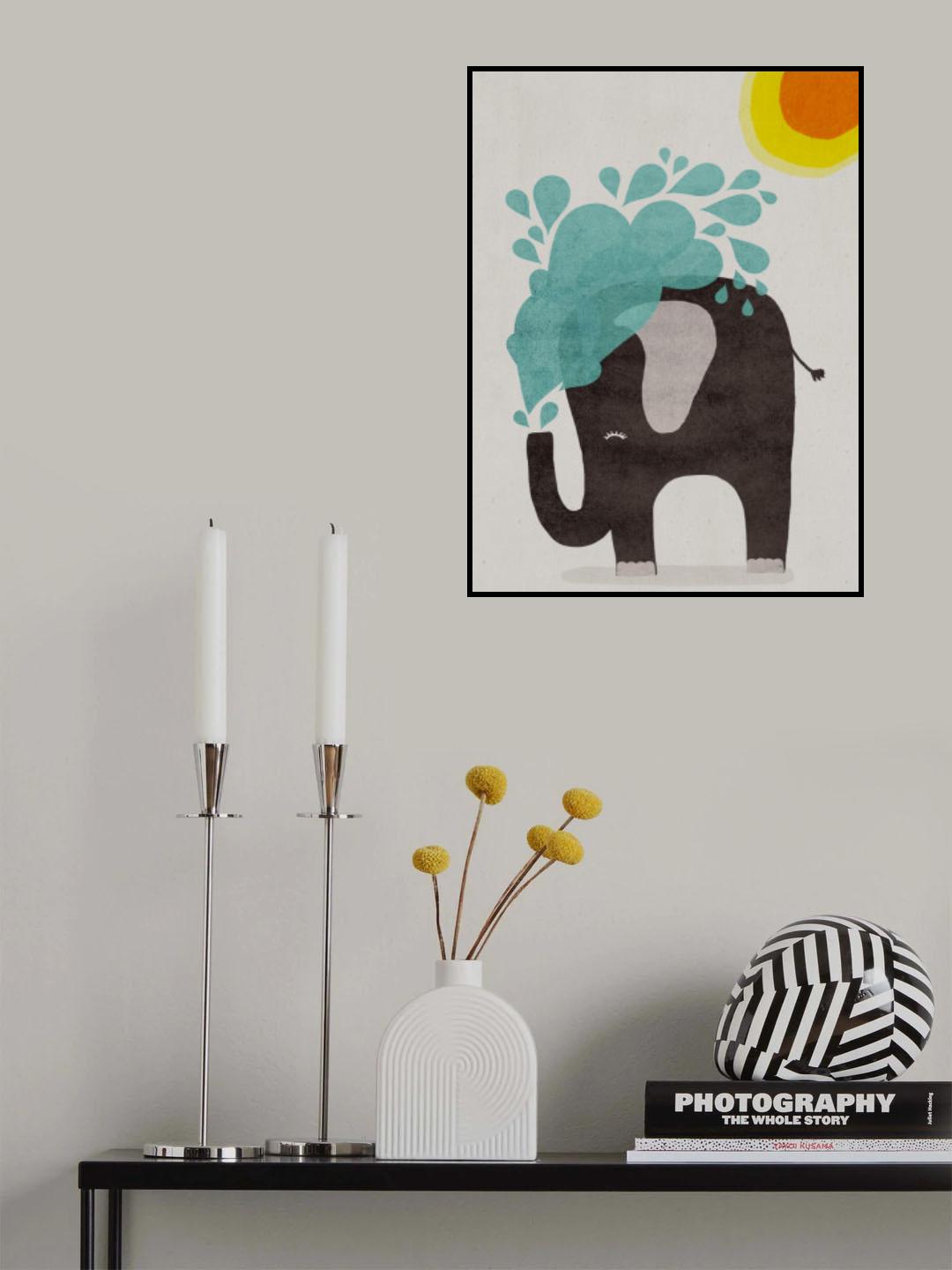 Funny elephant Poster och Canvastavla